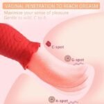 10 Speeds Rose Sex Toy for Women Realistic Licking Tongue -Vaginal & Anal Play- Clitoral & G Spot - Image 11