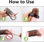 Cock Rings for Men, Reusable Penis Enlarge Sleeves Girth - Image 2