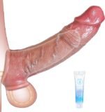 Penis Sleeve Sex Toys for Men - Male Sex Toys Penis Extender Silicone Cock Sleeve