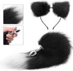 Stainless Steel Anal Butt Plug with Faux Silver Fox Tail and Ear-Anal Stopper Tail - Image 7