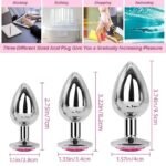 Anal Plug Beginner Set - COWINOE 3 PCS Jewel Butt Plugs Sex Toy - Image 7