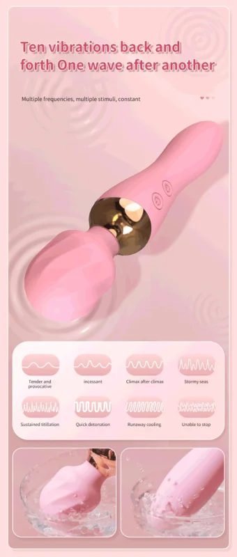 Powerful Vibrator Dildos Wand for Women 10 Modes Clitoris Stimulator G Spot