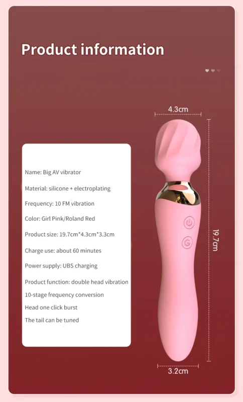 Powerful Vibrator Dildos Wand for Women 10 Modes Clitoris Stimulator G Spot