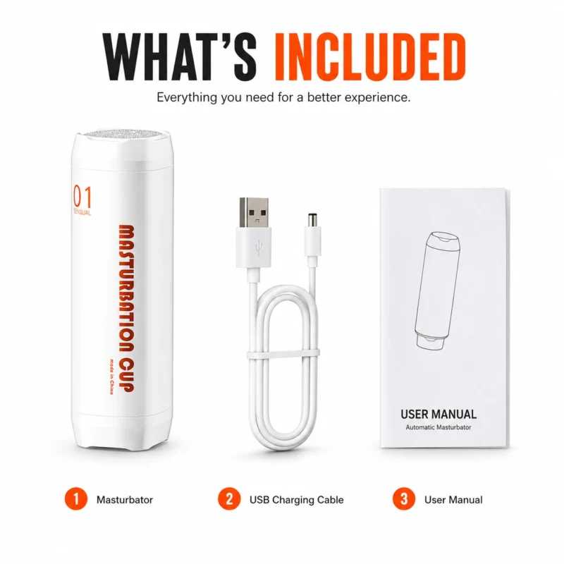 Automatic Male Masturbator Package Contents