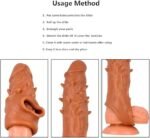 Reusable Penis Enlargement Sleeve Realistic Silicone Cock Sleeve - Image 4