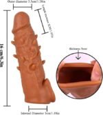 Reusable Penis Enlargement Sleeve Realistic Silicone Cock Sleeve - Image 6