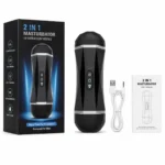 Automatic male masturbator with cable and user manual
