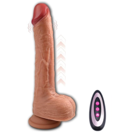 Realistic Thrusting Dildo Vibrator with Heating and Remote Control