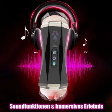 2-in-1 Automatic Male Masturbator Pocket Pussy with 10 Vibrations & Voice Mode - Image 3
