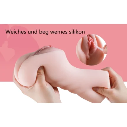 soft squeezable male masturbator with flexible handheld design