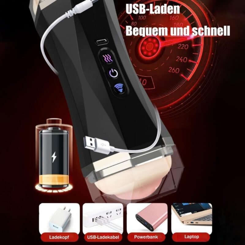 Premium Automatic Masturbator UAE | Rechargeable Thrusting & Suction Male Masturbator