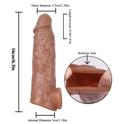 Penis Sleeve Extender Cock Sleeve Extension Sheath Silicone
