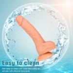 Easy to clean waterproof silicone dildo