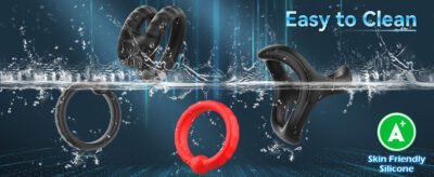 Easy to clean waterproof silicone cock ring set