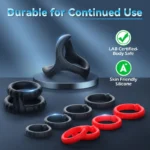 Lightweight and compact design of silicone cock ring set