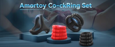 Multiple wearing options for 10 PCS silicone cock ring set