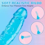 Flexible shaft of 7 inch realistic blue dildo