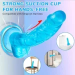 7 Inch Realistic Blue Dildo With Strong Suction Cup - Image 3