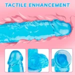 Textured shaft of 7 inch realistic blue dildo