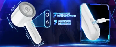 USB rechargeable automatic male masturbator with product dimensions