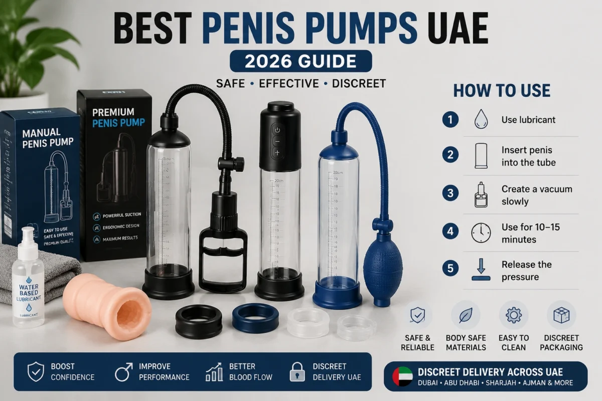 Best Penis Pumps UAE guide showing male enhancement pumps and wellness devices in UAE