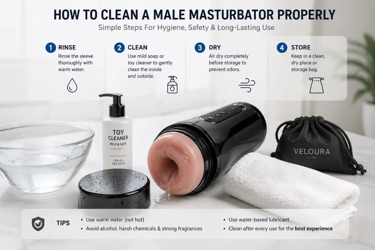 How to clean a male masturbator properly