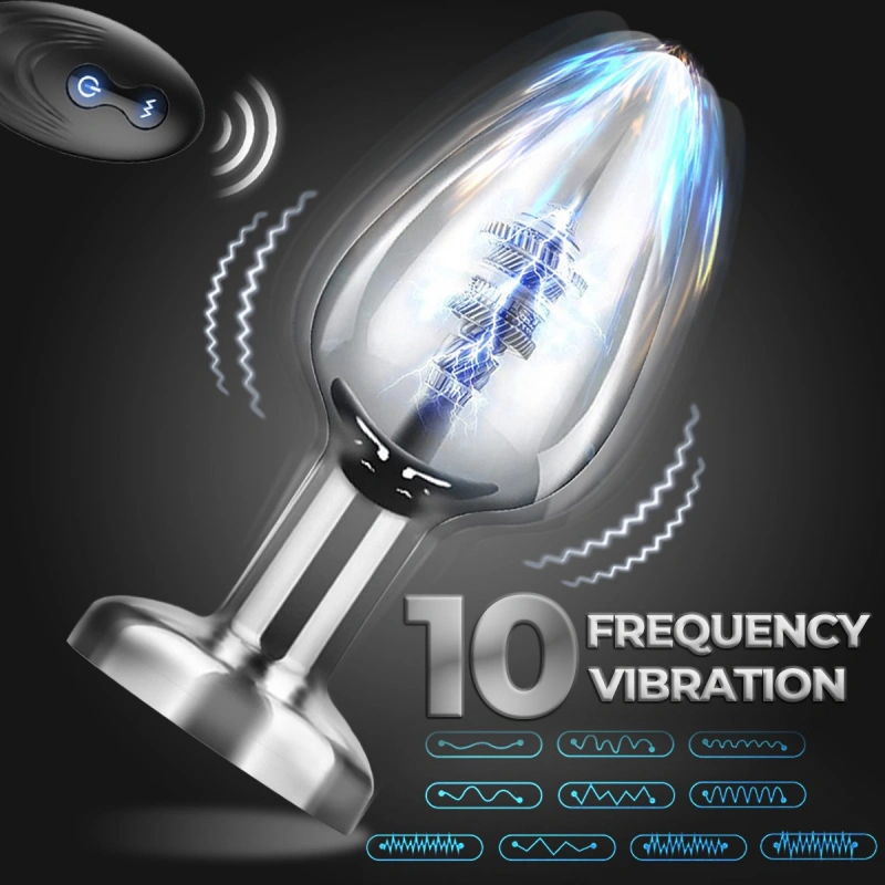 10 vibration modes of remote control vibrating anal plug