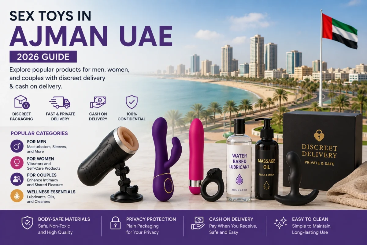 Sex toys in Ajman UAE featuring products for men women couples and wellness essentials