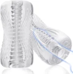 Transparent textured male masturbator sleeve in UAE