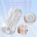 Transparent Textured Male Masturbator Sleeve - Image 3