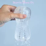Stretchable design of transparent male masturbator sleeve