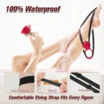 Waterproof wearable rose clitoral vibrator with adjustable strap