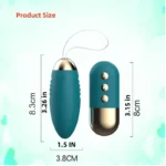 Wearable vibrator size dimensions showing compact portable design