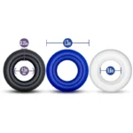 Silicone cock ring size details and flexible ring design