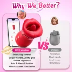 Comparison of the 5-in-1 licking vibrator and a standard suction toy