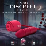 Rose thrusting vibrator with discreet multi-stimulation design
