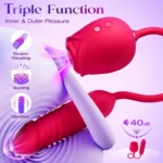 Rose Thrusting Vibrator – Triple Stimulation for Women - Image 2